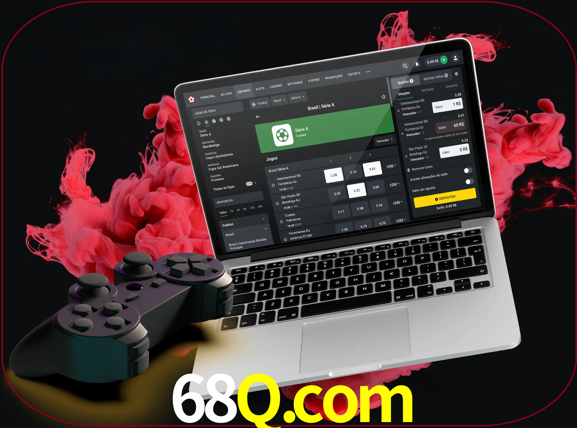 Visite a secção especial de jogos de vídeo em 68q para descobrir em que jogos pode apostar e ganhar muito dinheiro.